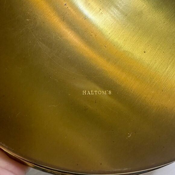 Vintage Haltoms Brass Platter - Picture 3 of 5